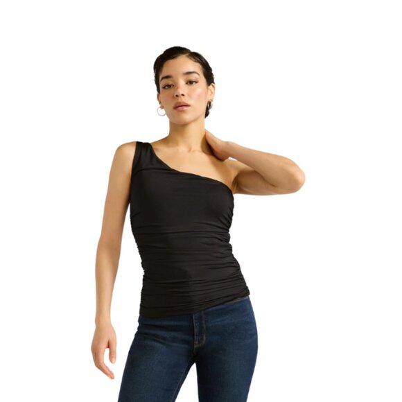 Sofia Jeans Women's Body Sculpt One Shoulder Ruched Top, XL (16-18) - NEW - Picture 2 of 2
